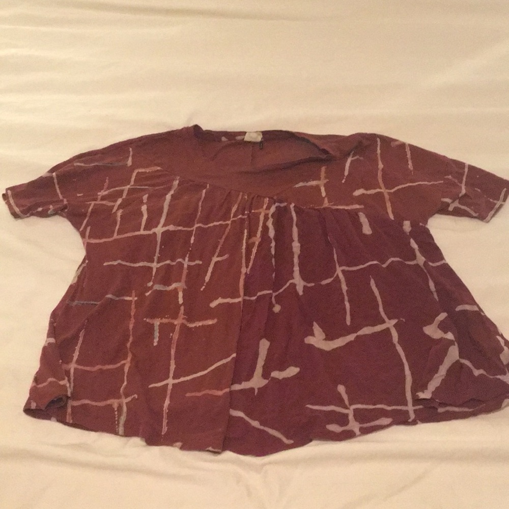 Mixed-fabric swing top from Anthropologie